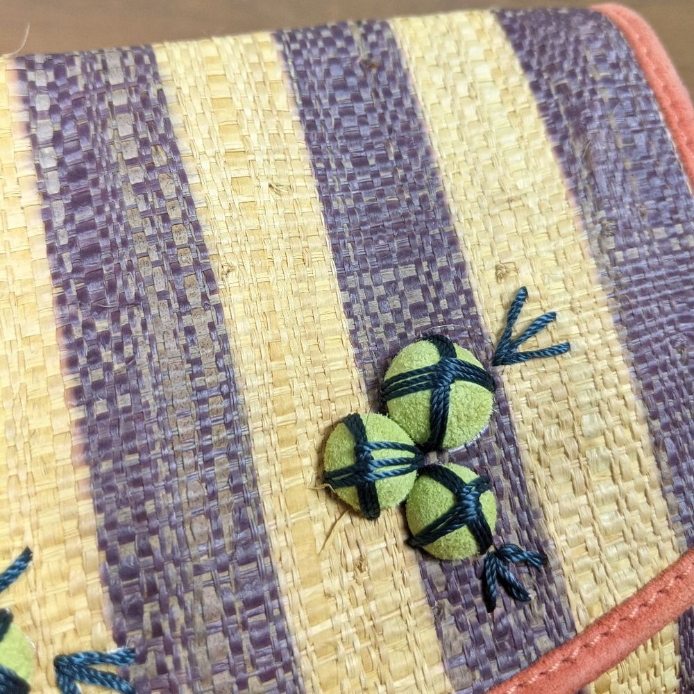 M MISSONI Raffia Crossbody Plastic Ring Strap - Picture 7 of 14